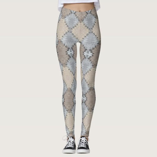 Patroon met gemuteerde aarde tonnen leggings (Voorkant)