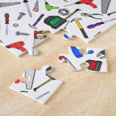 Patroon met gereedschap en illustraties van hardwa legpuzzel (Zijkant)