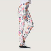 Patroon met geschilde Rozen Leggings (Rechts)