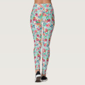 Patroon met geverfde bloemen leggings (Achterkant)