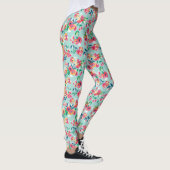 Patroon met geverfde bloemen leggings (Rechts)