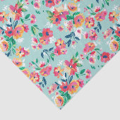 Patroon met geverfde bloemen tissuepapier (Detail)