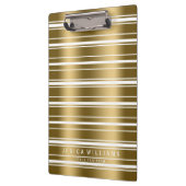 Patroon met gouden en witte strepen klembord (Links)