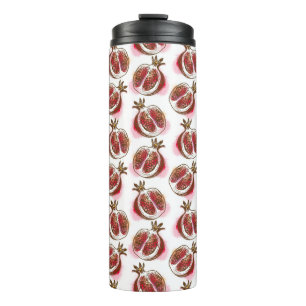 Patroon met granaatappel thermosbeker