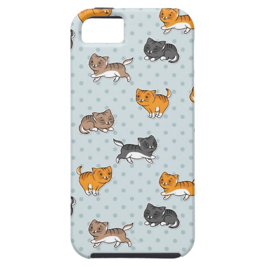 patroon met grappige katten Case-Mate iPhone case (Achterkant)