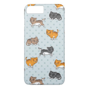 patroon met grappige katten 	iPhone 8 plus / 7 plus hoesje