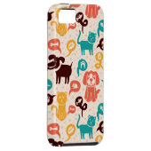 Patroon met grappige katten en honden Case-Mate iPhone case (Back/Rechts)
