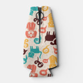 Patroon met grappige katten en honden flesjeskoeler (Achterkant)