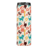 Patroon met grappige katten en honden thermosbeker (Achterkant)