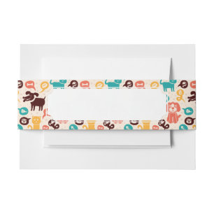 Patroon met grappige katten en honden uitnodigingen wikkel