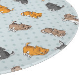 patroon met grappige katten snijplank (Hoek)