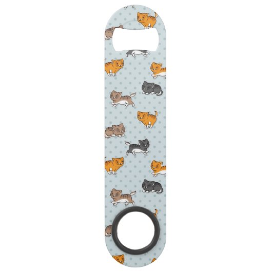 patroon met grappige katten speed flessenopener (Voorkant)