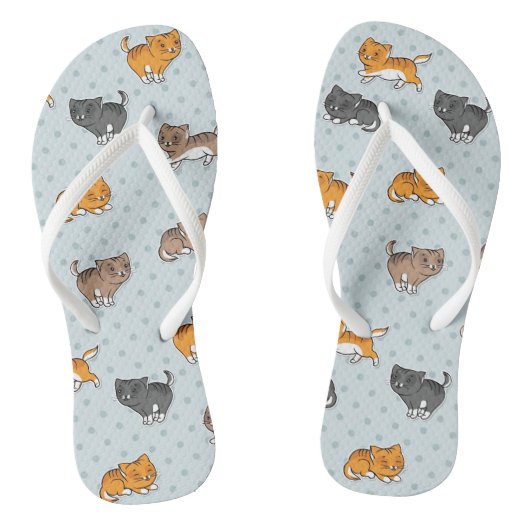 patroon met grappige katten teenslippers (Voetbed)