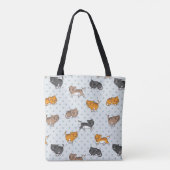 patroon met grappige katten tote bag (Achterkant)
