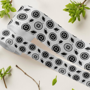 Patroon met grijpklep voor zwart en zilver lint