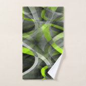 Patroon met grijze en lemon-curve 80 maal bad handdoek (Handdoek)