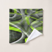 Patroon met grijze en lemon-curve 80 maal bad handdoek (Wasdoekje)