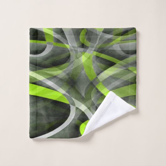 Patroon met grijze en lemon-curve 80 maal bad handdoek (Wasdoekje)