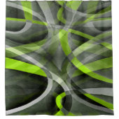 Patroon met grijze en lemon-curve 80 maal douchegordijn (Voorkant)