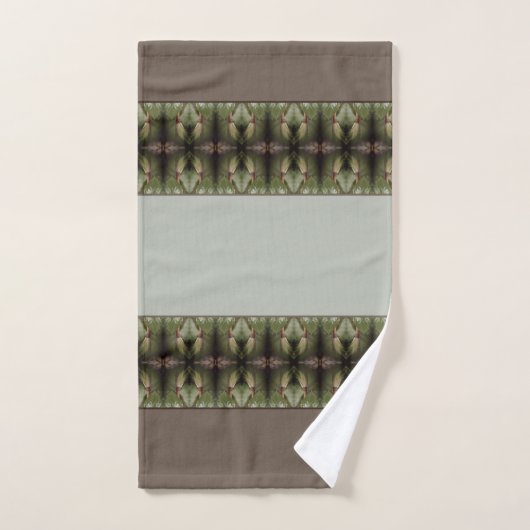 Patroon met groen en bruin bad handdoek (Handdoek)