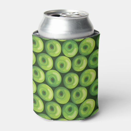 Patroon met groene appels blikjeskoeler (Blikje Voorkant)