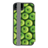 Patroon met groene appels incipio iPhone portemonnee hoesje (Agenda Achterkant)