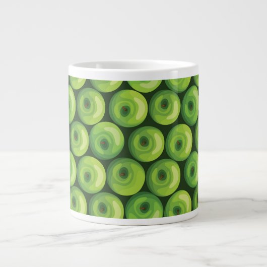 Patroon met groene appels jumbo mok (Voorkant)