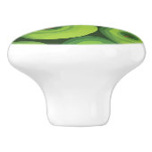 Patroon met groene appels keramische knop (Zijkant)