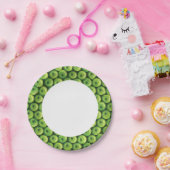 Patroon met groene appels papieren bordje (Feest)