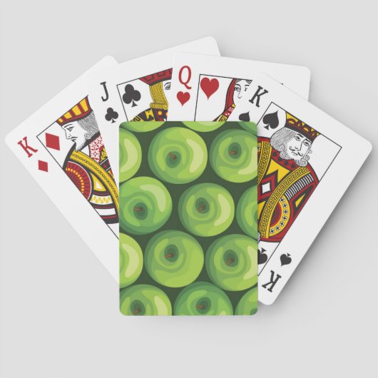 Patroon met groene appels pokerkaarten (Achterkant)