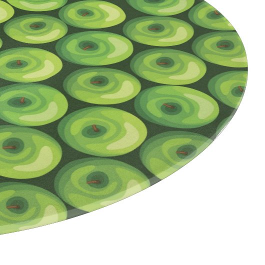 Patroon met groene appels snijplank (Hoek)