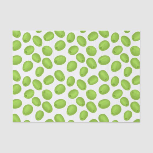 Patroon met groene olijven tissuepapier (Voorkant)