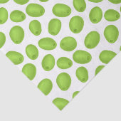 Patroon met groene olijven tissuepapier (Detail)
