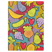 Patroon met groenten en fruit klembord (Achterkant)