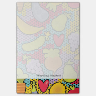Patroon met groenten en fruit post-it® notes