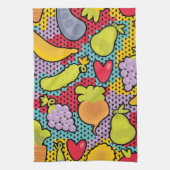 Patroon met groenten en fruit theedoek (Verticaal)