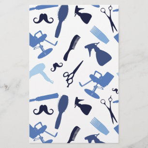 Patroon met haarsalon briefpapier