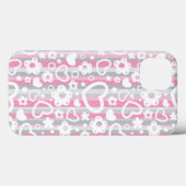 Patroon met hart en bloemen Case-Mate iPhone case (Achterkant (horizontaal))
