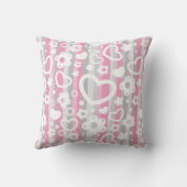 Patroon met hart en bloemen kussen (Achterkant)