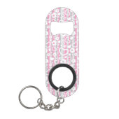 Patroon met hart en bloemen sleutelhanger flessenopener (Voorkant)