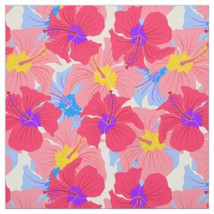 patroon met hibiscus stof