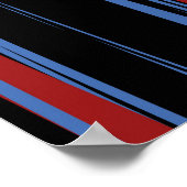 Patroon met horizontale en verticale gekleurde ban poster (Hoek)