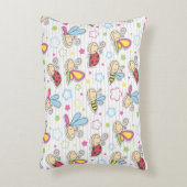 patroon met insecten decoratief kussen (Voorkant(Verticaal))