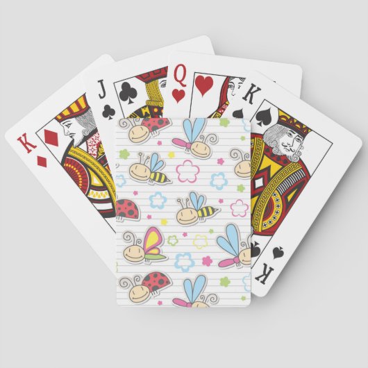 patroon met insecten pokerkaarten (Achterkant)