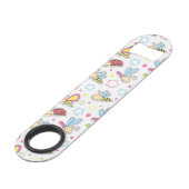 patroon met insecten speed flessenopener (Voorkant Gekanteld)