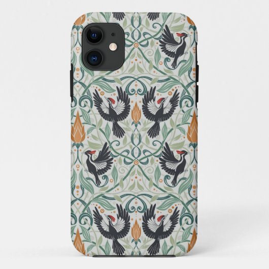 Patroon met ivoorsnavelspechten Case-Mate iPhone case (Achterkant)