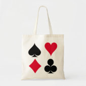 Patroon met kaartsymbolen afspelen tote bag (Voorkant)