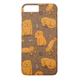 Patroon met katten iPhone 8 plus / 7 plus hoesje