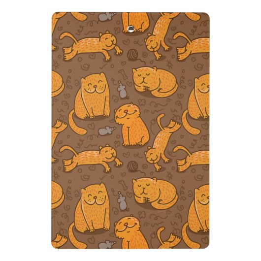 Patroon met katten mini klembord (Achterkant)