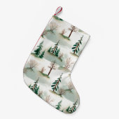 Patroon met kerstbomen, bomen en struiken. Bl Kleine Kerstsok (Voorkant (Hangend))
